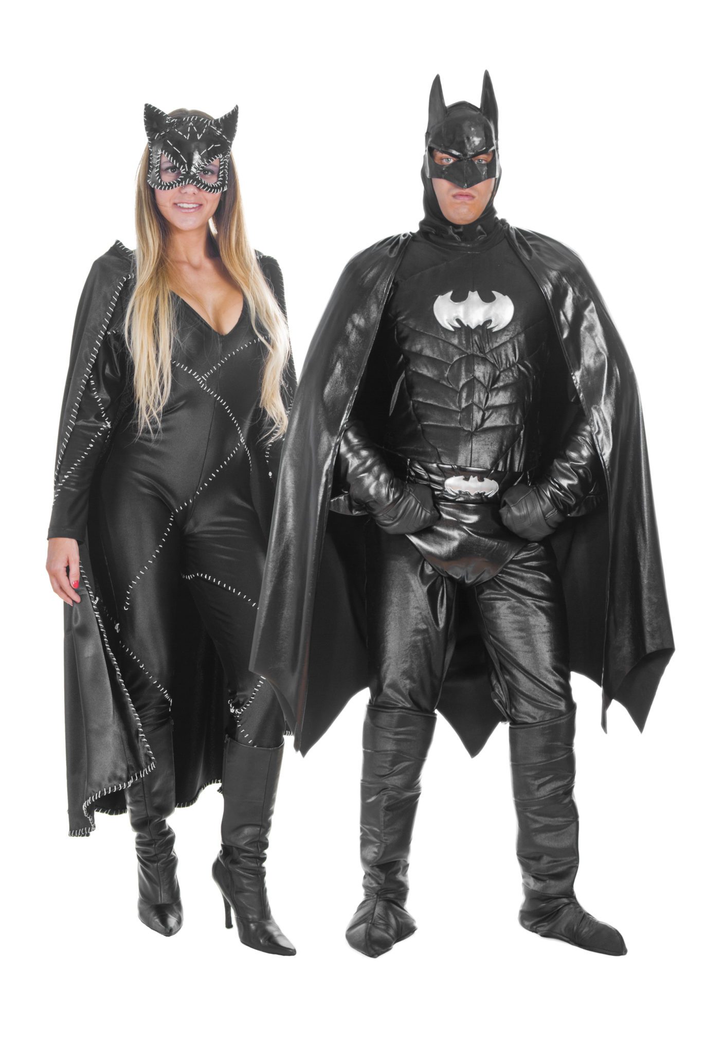 Casal Mulher Gato e Batman - Absurdo Fantasias