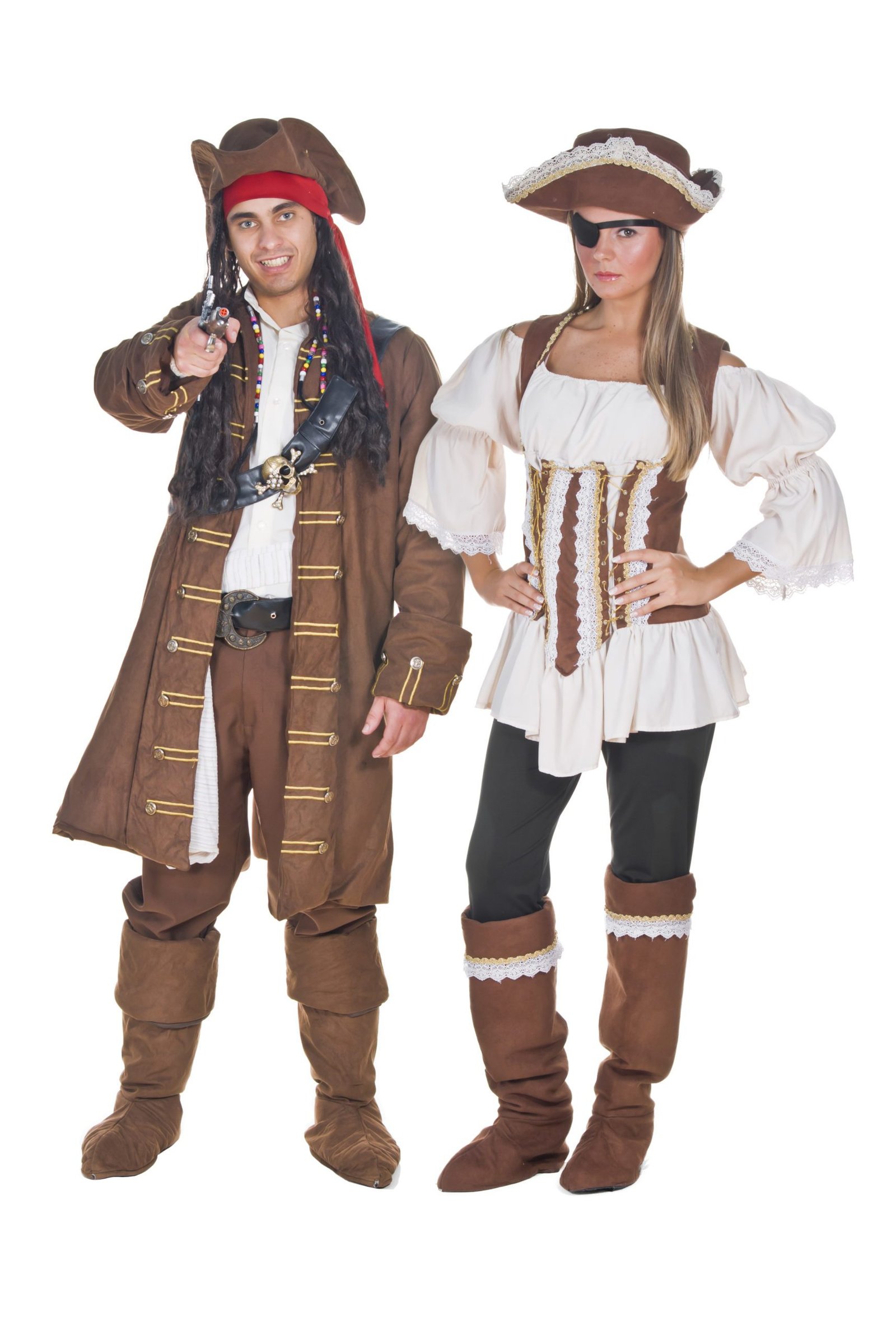 Jack Sparrow Marrom e Pirata Feminina Calça - Absurdo Fantasias